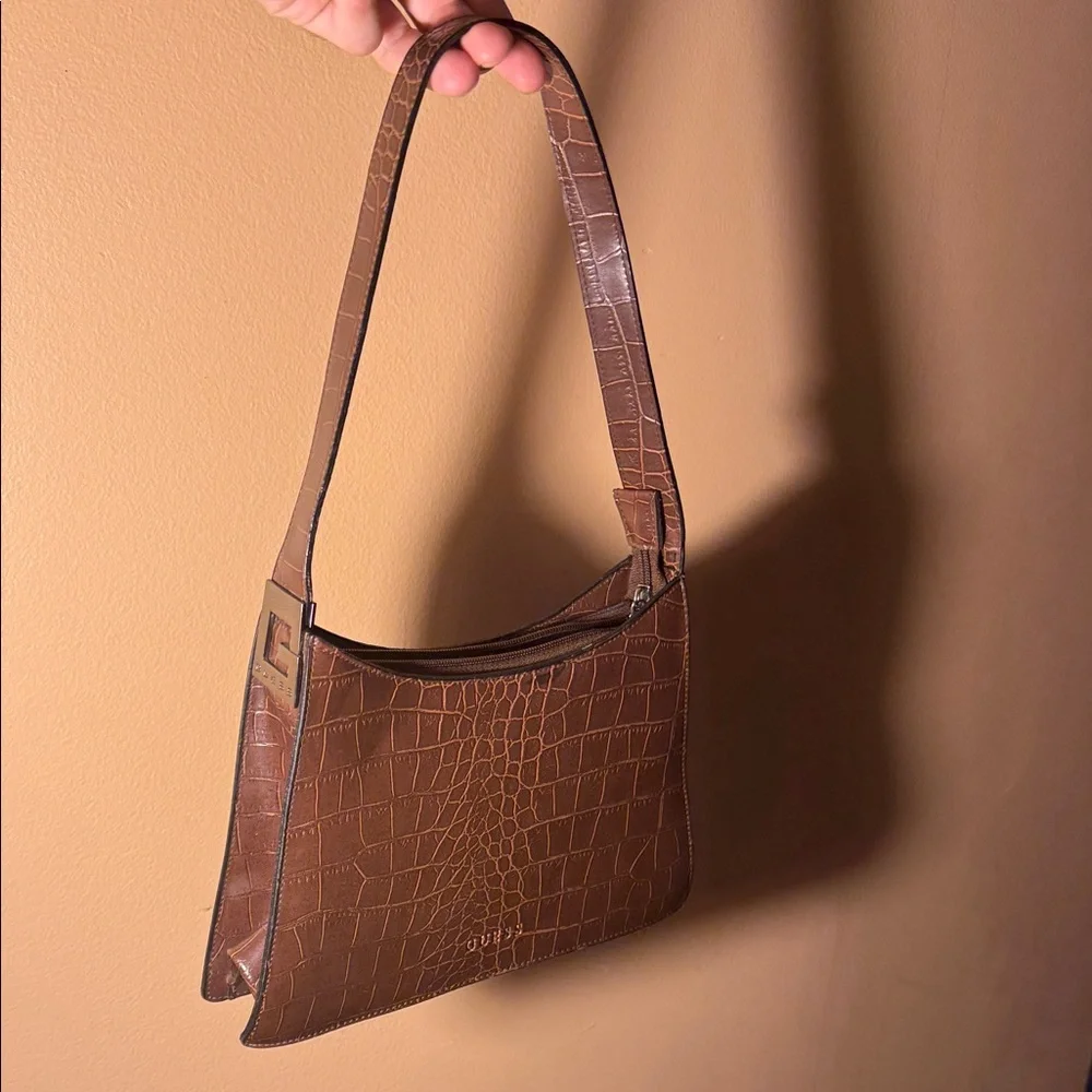 Brown G By Guess Alligator Leather Purse - Picture 1 of 8